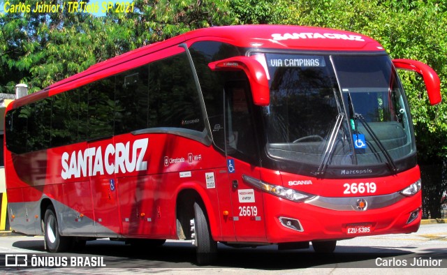 Viação Santa Cruz 26619 na cidade de São Paulo, São Paulo, Brasil, por Carlos Júnior. ID da foto: 9607568.