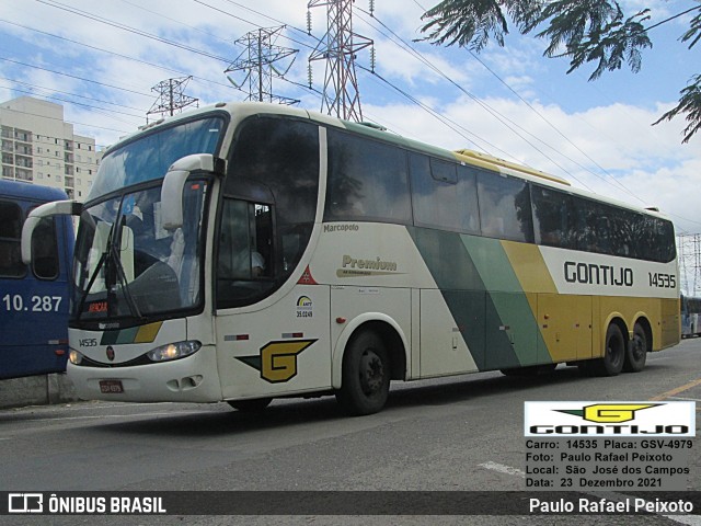 Empresa Gontijo de Transportes 14535 na cidade de São José dos Campos, São Paulo, Brasil, por Paulo Rafael Peixoto. Número da foto: #9606308.