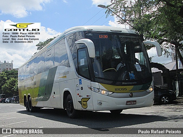 Empresa Gontijo de Transportes 18095 na cidade de São José dos Campos, São Paulo, Brasil, por Paulo Rafael Peixoto. ID da foto: 9606395.