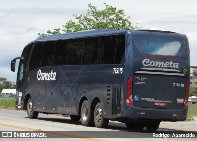 Viação Cometa 715115 na cidade de Conselheiro Lafaiete, Minas Gerais, Brasil, por Rodrigo  Aparecido. ID da foto: 9606492.