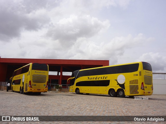 Viação Nordeste 2106 na cidade de Lajes, Rio Grande do Norte, Brasil, por Otavio Adalgisio. Número da foto: #9607100.