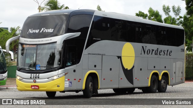 Viação Nordeste 2104 na cidade de Fortaleza, Ceará, Brasil, por Vieira Santos. Número da foto: #9607422.