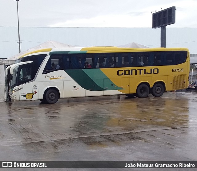 Empresa Gontijo de Transportes 18155 na cidade de Goiânia, Goiás, Brasil, por João Mateus Gramacho Ribeiro. ID da foto: 9605686.