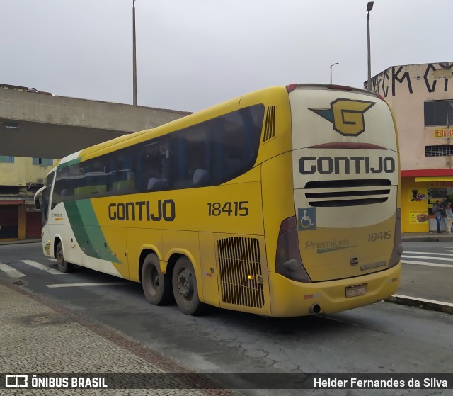 Empresa Gontijo de Transportes 18415 na cidade de Belo Horizonte, Minas Gerais, Brasil, por Helder Fernandes da Silva. ID da foto: 9607029.