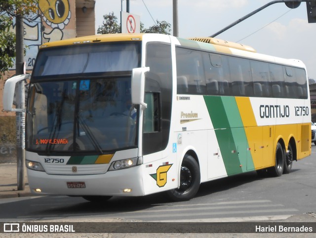 Empresa Gontijo de Transportes 12750 na cidade de Belo Horizonte, Minas Gerais, Brasil, por Hariel Bernades. Número da foto: #9607687.