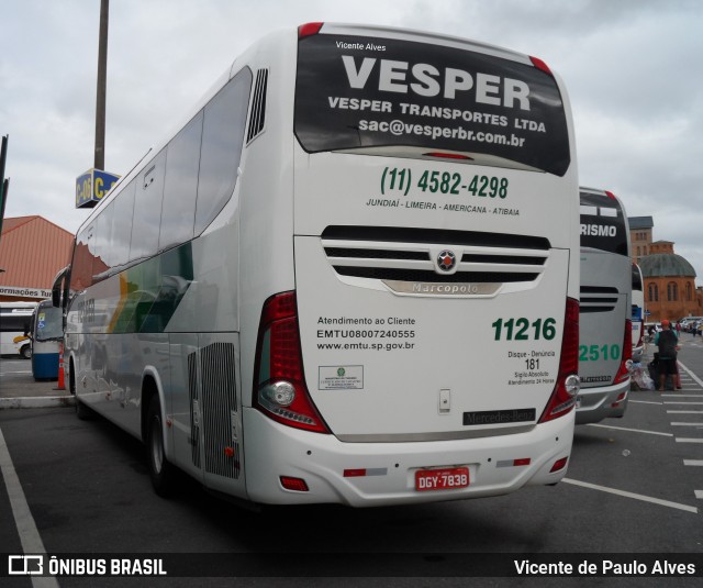 Vesper Transportes 11216 na cidade de Aparecida, São Paulo, Brasil, por Vicente de Paulo Alves. Número da foto: #9606884.