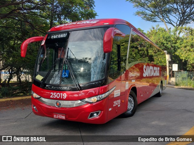 Viação Santa Cruz 25019 na cidade de São Paulo, São Paulo, Brasil, por Espedito de Brito Gomes. Número da foto: #9605146.