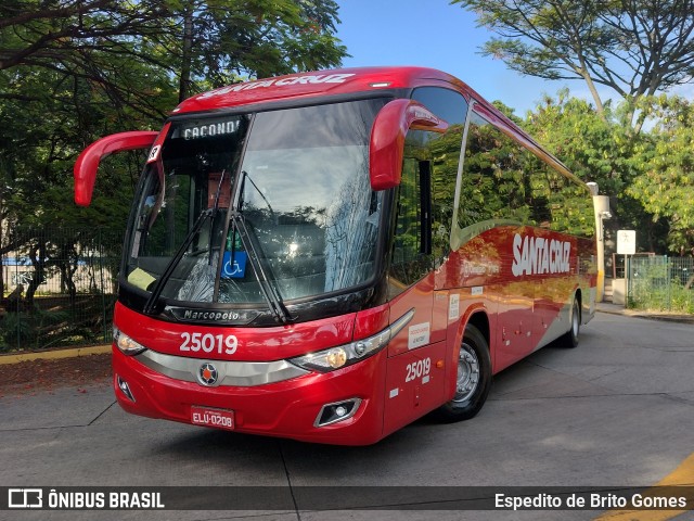 Viação Santa Cruz 25019 na cidade de São Paulo, São Paulo, Brasil, por Espedito de Brito Gomes. ID da foto: 9605146.