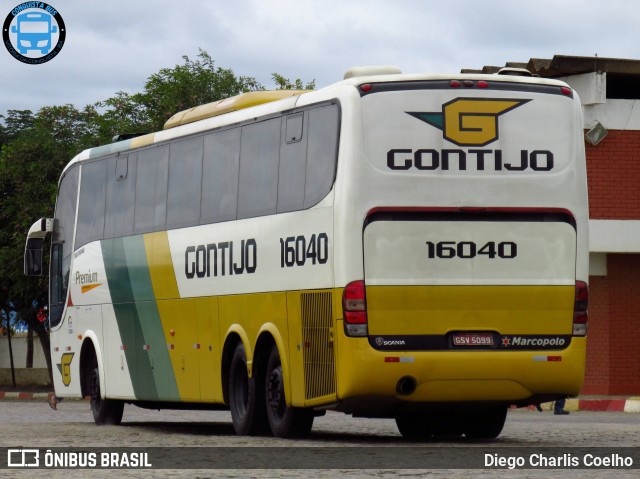 Empresa Gontijo de Transportes 16040 na cidade de Vitória da Conquista, Bahia, Brasil, por Diego Charlis Coelho. ID da foto: 9609108.