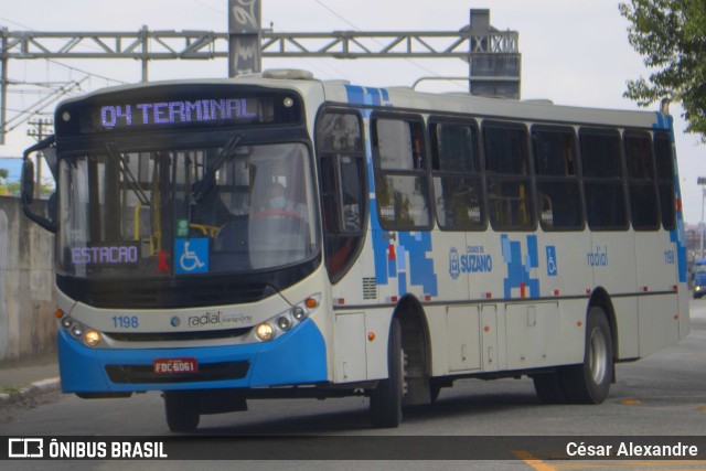 Radial Transporte Coletivo 1198 na cidade de Suzano, São Paulo, Brasil, por César Alexandre. ID da foto: 9610661.