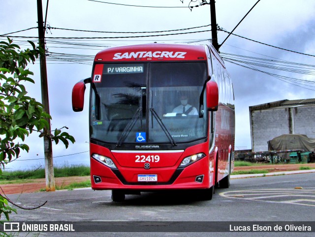 Viação Santa Cruz 22419 na cidade de Alfenas, Minas Gerais, Brasil, por Lucas Elson de Oliveira. ID da foto: 9609403.