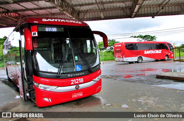 Viação Santa Cruz 21218 na cidade de Alfenas, Minas Gerais, Brasil, por Lucas Elson de Oliveira. ID da foto: 9609552.