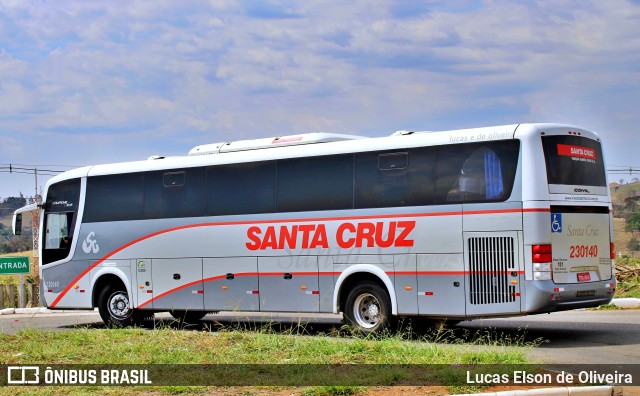 Viação Santa Cruz 230140 na cidade de Alfenas, Minas Gerais, Brasil, por Lucas Elson de Oliveira. Número da foto: #9609620.