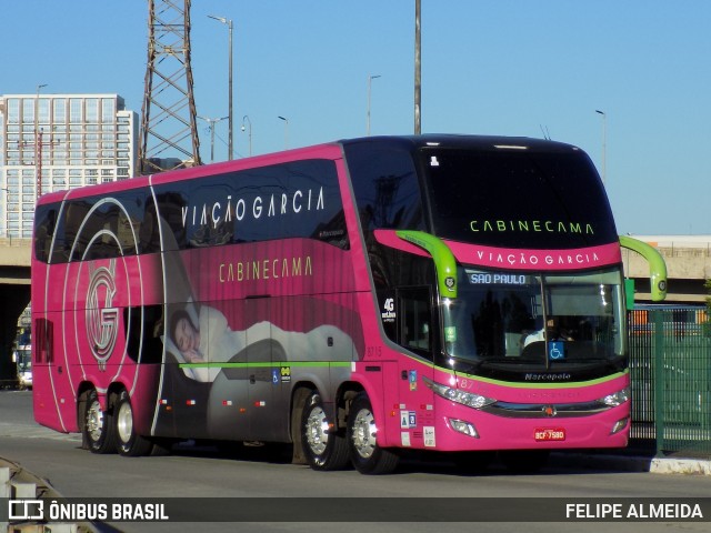 Viação Garcia 8715 na cidade de São Paulo, São Paulo, Brasil, por FELIPE ALMEIDA. Número da foto: #9608773.