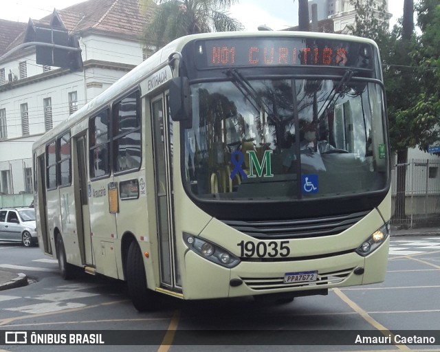 Araucária Transportes Coletivos 19035 na cidade de Curitiba, Paraná, Brasil, por Amauri Caetano. Número da foto: #9523560.