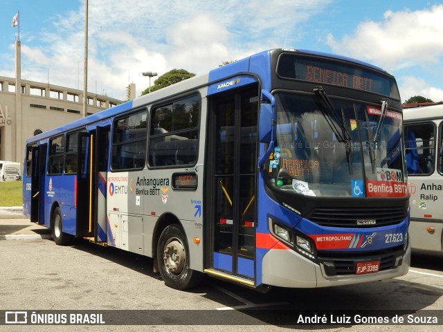 BBTT - Benfica Barueri Transporte e Turismo 27.623 na cidade de São Paulo, São Paulo, Brasil, por André Luiz Gomes de Souza. Número da foto: #9524528.