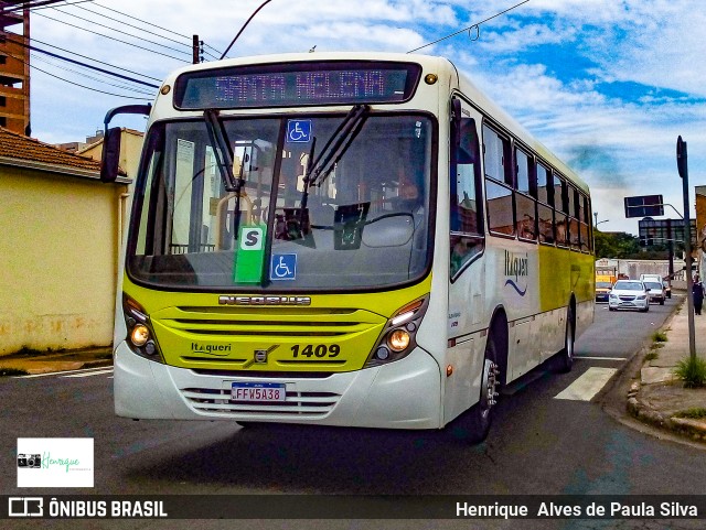 Viação Itaqueri 1409 na cidade de Piracicaba, São Paulo, Brasil, por Henrique Alves de Paula Silva. ID da foto: 9524405.