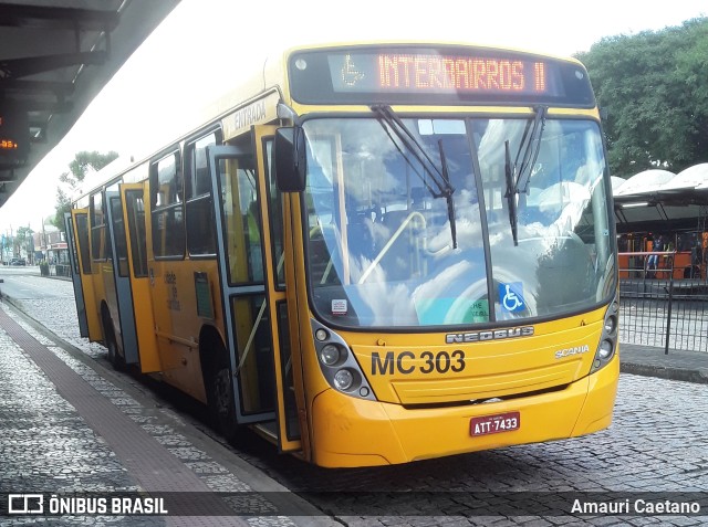 Auto Viação Mercês MC303 na cidade de Curitiba, Paraná, Brasil, por Amauri Caetano. Número da foto: #9523568.