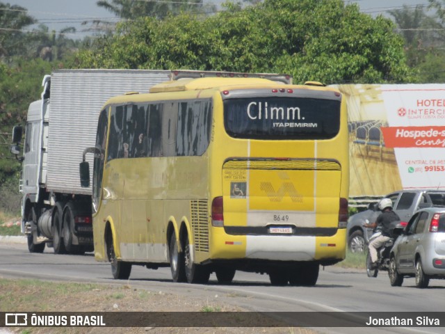 Viação Itapemirim 8649 na cidade de Jaboatão dos Guararapes, Pernambuco, Brasil, por Jonathan Silva. ID da foto: 9523627.