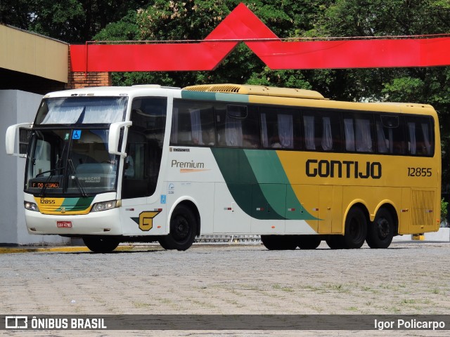 Empresa Gontijo de Transportes 12855 na cidade de Divinópolis, Minas Gerais, Brasil, por Igor Policarpo. ID da foto: 9525778.