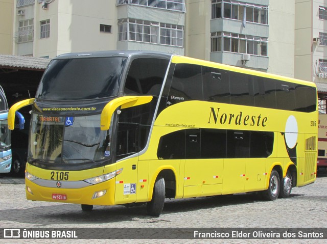 Viação Nordeste 2105 na cidade de Fortaleza, Ceará, Brasil, por Francisco Elder Oliveira dos Santos. ID da foto: 9525021.