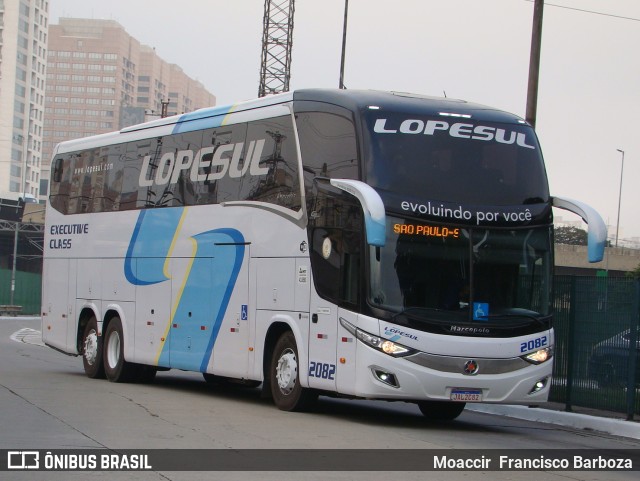 LopeSul Transportes - Lopes e Oliveira Transportes e Turismo - Lopes Sul 2082 na cidade de São Paulo, São Paulo, Brasil, por Moaccir  Francisco Barboza. ID da foto: 9528215.