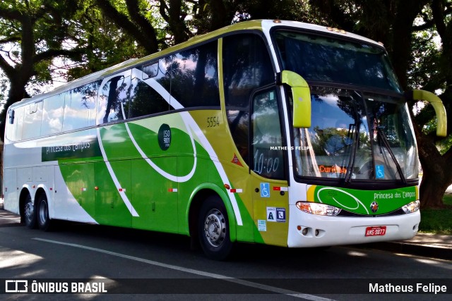 Expresso Princesa dos Campos 5554 na cidade de Curitiba, Paraná, Brasil, por Matheus Felipe. Número da foto: #9527238.