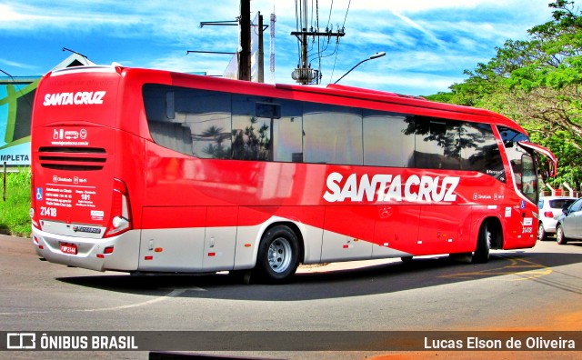 Viação Santa Cruz 21418 na cidade de Alfenas, Minas Gerais, Brasil, por Lucas Elson de Oliveira. ID da foto: 9527345.