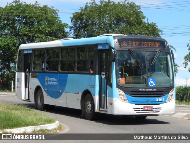 Rogil Transportes Rodoviários 3 011 na cidade de Campos dos Goytacazes, Rio de Janeiro, Brasil, por Matheus Martins da Silva. Número da foto: #9526209.