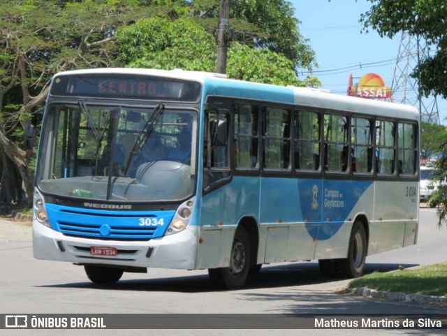 Rogil Transportes Rodoviários 3 034 na cidade de Campos dos Goytacazes, Rio de Janeiro, Brasil, por Matheus Martins da Silva. ID da foto: 9526217.