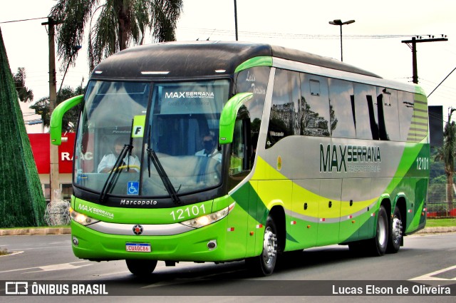 Max Serrana Transporte e Turismo 12101 na cidade de Alfenas, Minas Gerais, Brasil, por Lucas Elson de Oliveira. ID da foto: 9527175.