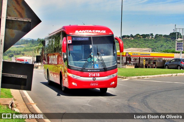 Viação Santa Cruz 21418 na cidade de Alfenas, Minas Gerais, Brasil, por Lucas Elson de Oliveira. Número da foto: #9527806.