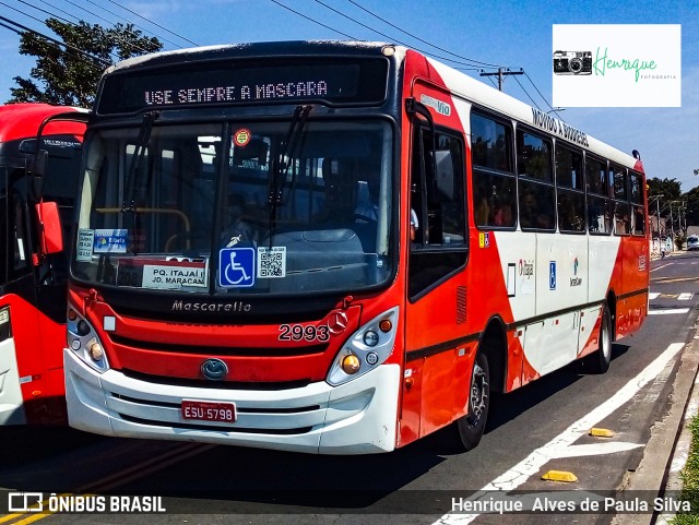 Itajaí Transportes Coletivos 2993 na cidade de Campinas, São Paulo, Brasil, por Henrique Alves de Paula Silva. Número da foto: #9527020.