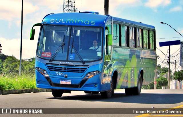 Viação Sul Minas 72620 na cidade de Alfenas, Minas Gerais, Brasil, por Lucas Elson de Oliveira. ID da foto: 9527285.