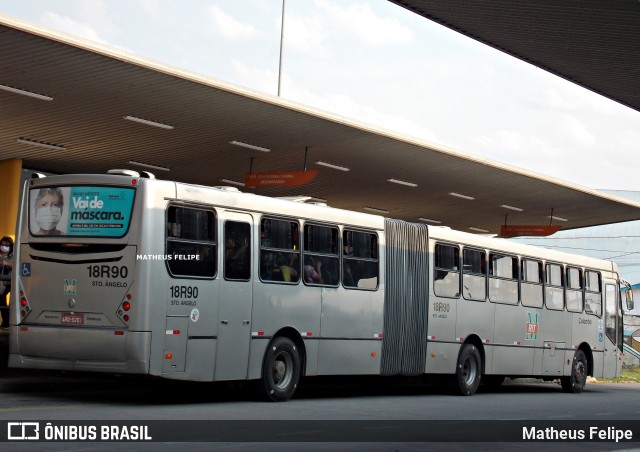 Viação Santo Ângelo 18R90 na cidade de Colombo, Paraná, Brasil, por Matheus Felipe. Número da foto: #9526030.
