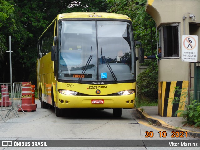 Viação Itapemirim 5701 na cidade de São Paulo, São Paulo, Brasil, por Vitor Martins. Número da foto: #9528285.