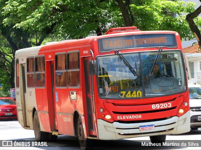 Viação Santa Edwiges 69203 na cidade de Belo Horizonte, Minas Gerais, Brasil, por Matheus Martins da Silva. ID da foto: 9530979.