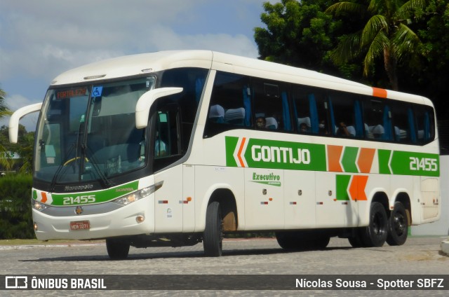 Empresa Gontijo de Transportes 21455 na cidade de Fortaleza, Ceará, Brasil, por Nícolas Sousa - Spotter SBFZ. Número da foto: #9533016.