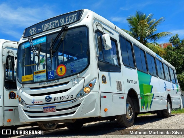 Viação Pinheiral RJ 189.012 na cidade de Pinheiral, Rio de Janeiro, Brasil, por Matheus Martins da Silva. ID da foto: 9531769.