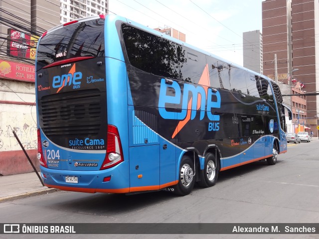 Pullman Eme Bus 204 na cidade de Santiago, Santiago, Metropolitana de Santiago, Chile, por Alexandre M.  Sanches. ID da foto: 9532705.