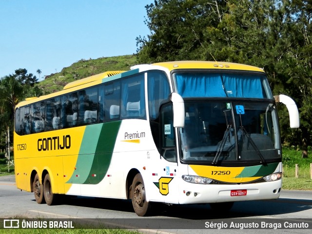 Empresa Gontijo de Transportes 17250 na cidade de Conselheiro Lafaiete, Minas Gerais, Brasil, por Sérgio Augusto Braga Canuto. ID da foto: 9531208.