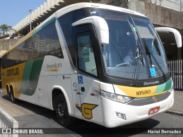 Empresa Gontijo de Transportes 18580 na cidade de Belo Horizonte, Minas Gerais, Brasil, por Hariel Bernades. ID da foto: 9533494.