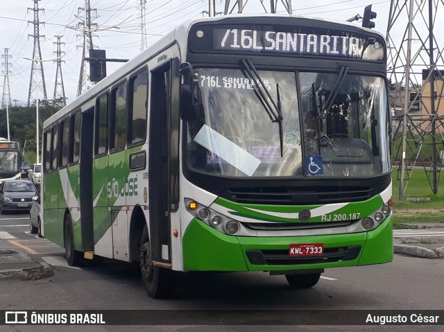 Viação São José RJ 200.187 na cidade de Nova Iguaçu, Rio de Janeiro, Brasil, por Augusto César. Número da foto: #9533539.
