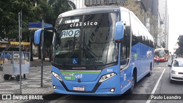 UTIL - União Transporte Interestadual de Luxo 9011 na cidade de Rio de Janeiro, Rio de Janeiro, Brasil, por Paulo Leandro. ID da foto: 9536047.