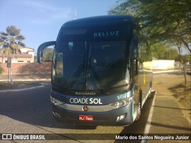 Viação Cidade Sol 8450 na cidade de Piritiba, Bahia, Brasil, por Mario dos Santos Nogueira Junior. Número da foto: #9533602.