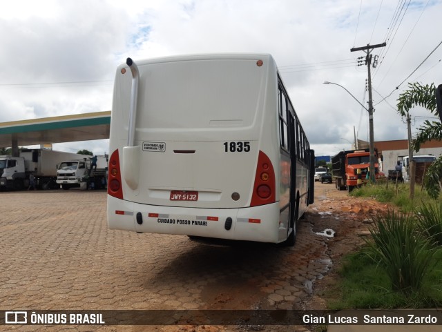 Transvida Transporte Coletivo 1835 na cidade de Ji-Paraná, Rondônia, Brasil, por Gian Lucas  Santana Zardo. Número da foto: #9533980.
