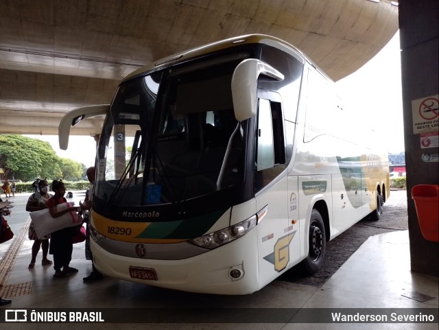 Empresa Gontijo de Transportes 18290 na cidade de Uberlândia, Minas Gerais, Brasil, por Wanderson Severino. ID da foto: 9535938.