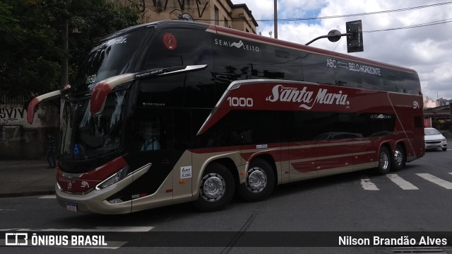 Santa Maria Fretamento e Turismo 1000 na cidade de Belo Horizonte, Minas Gerais, Brasil, por Nilson Brandão Alves. ID da foto: 9537533.