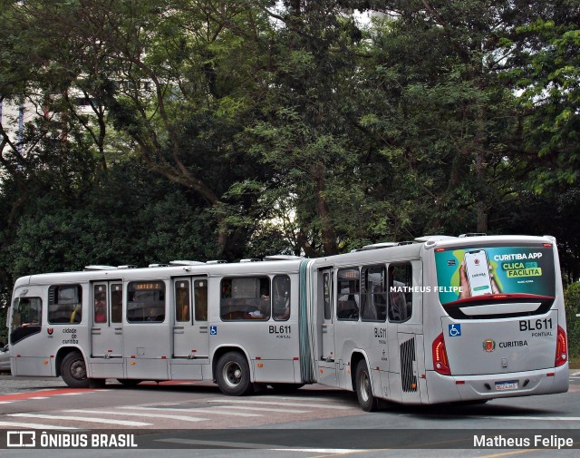 Transporte Coletivo Glória BL611 na cidade de Curitiba, Paraná, Brasil, por Matheus Felipe. Número da foto: #9536568.