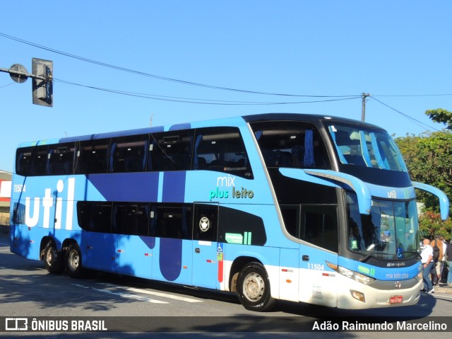 UTIL - União Transporte Interestadual de Luxo 11504 na cidade de Belo Horizonte, Minas Gerais, Brasil, por Adão Raimundo Marcelino. ID da foto: 9537506.